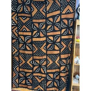 Bogolanfini - Mali Mud Cloth HandWoven Textile - 74" x 45"